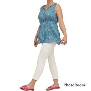 Torrid Top Tunic Blue Watermelon Tiered 2X Sleeveless Picnic BBQ Brunch Party